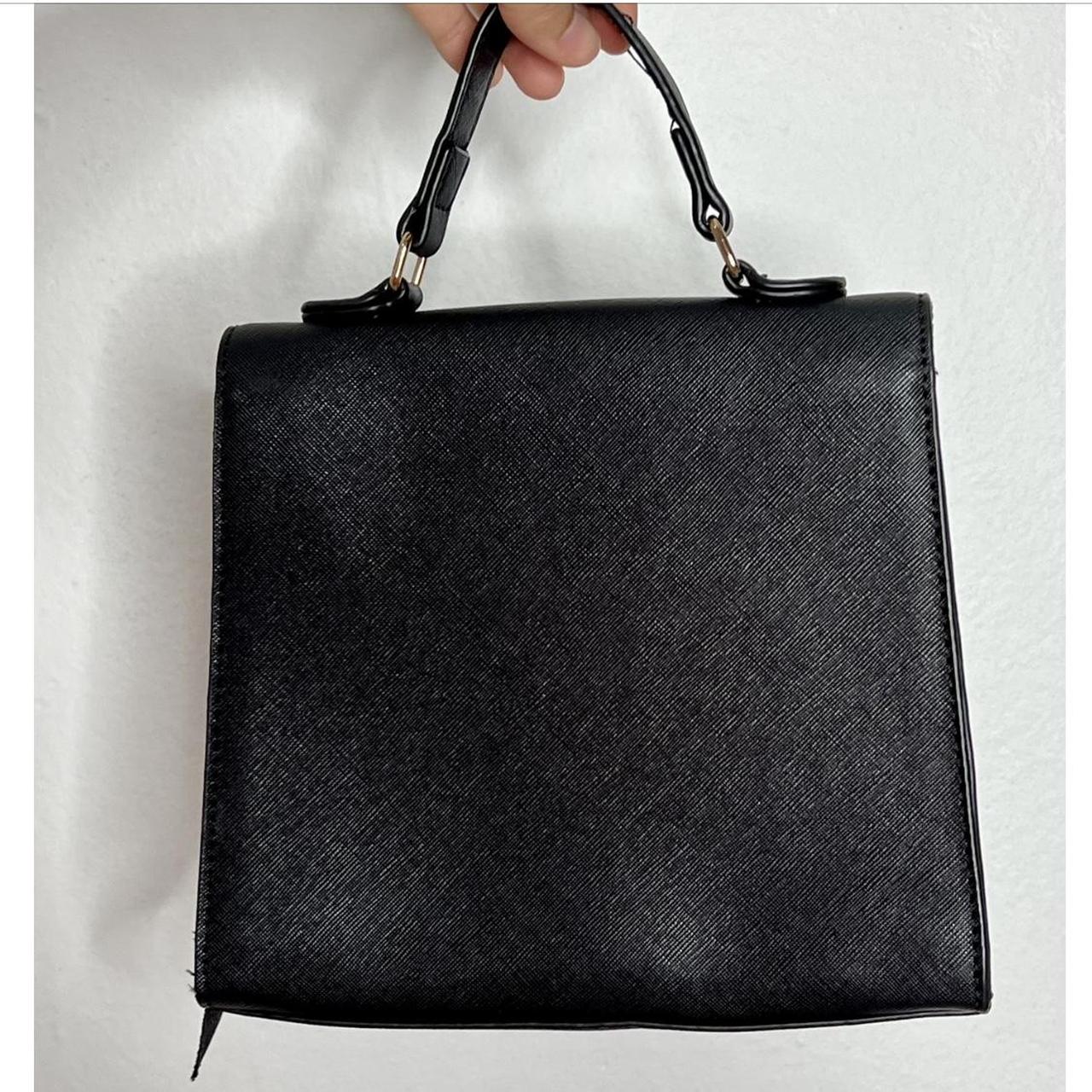 Black Square Bag with Shoulder Strap NWT Brand... Depop