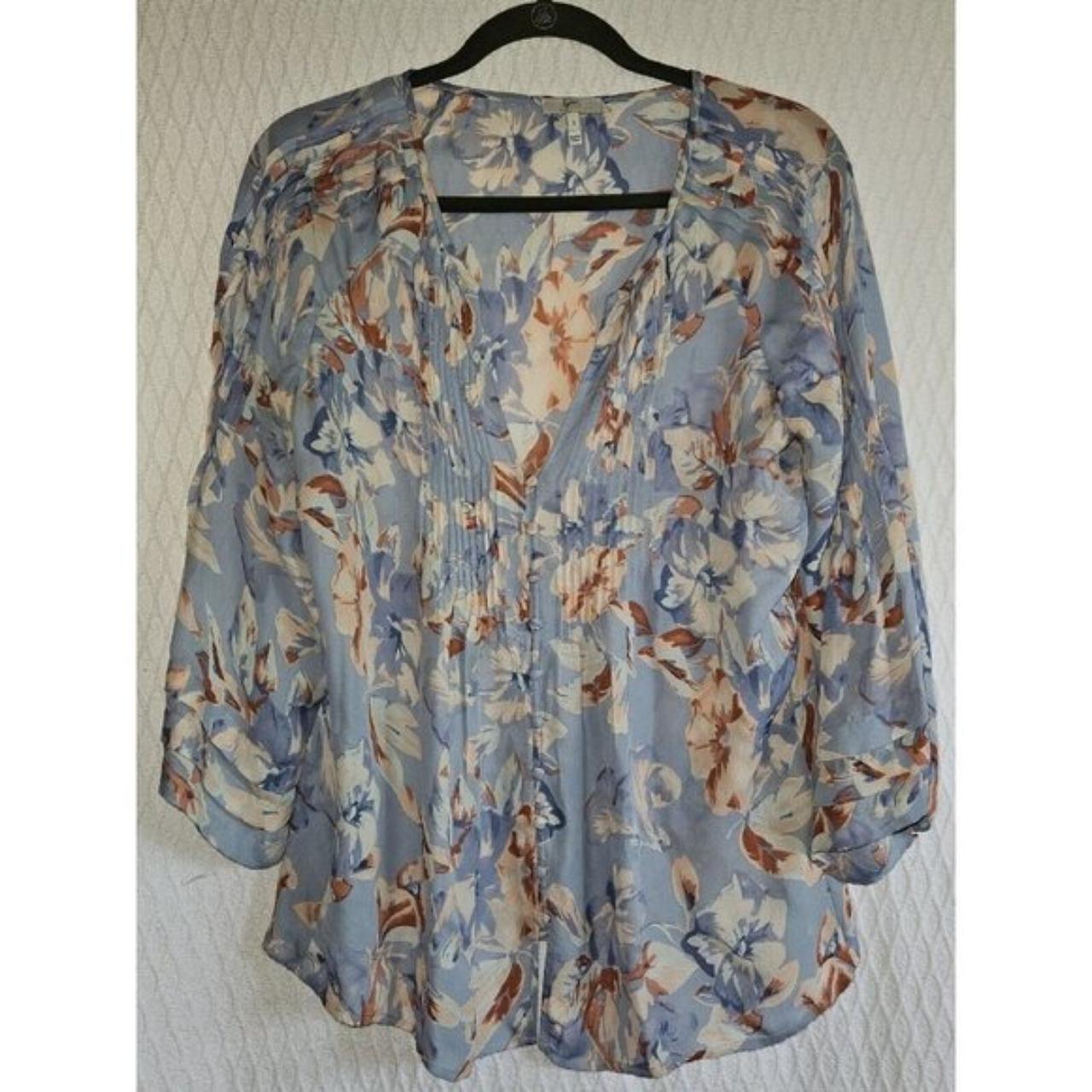 Joie Size Small Floral Pleated Tunic. - Depop