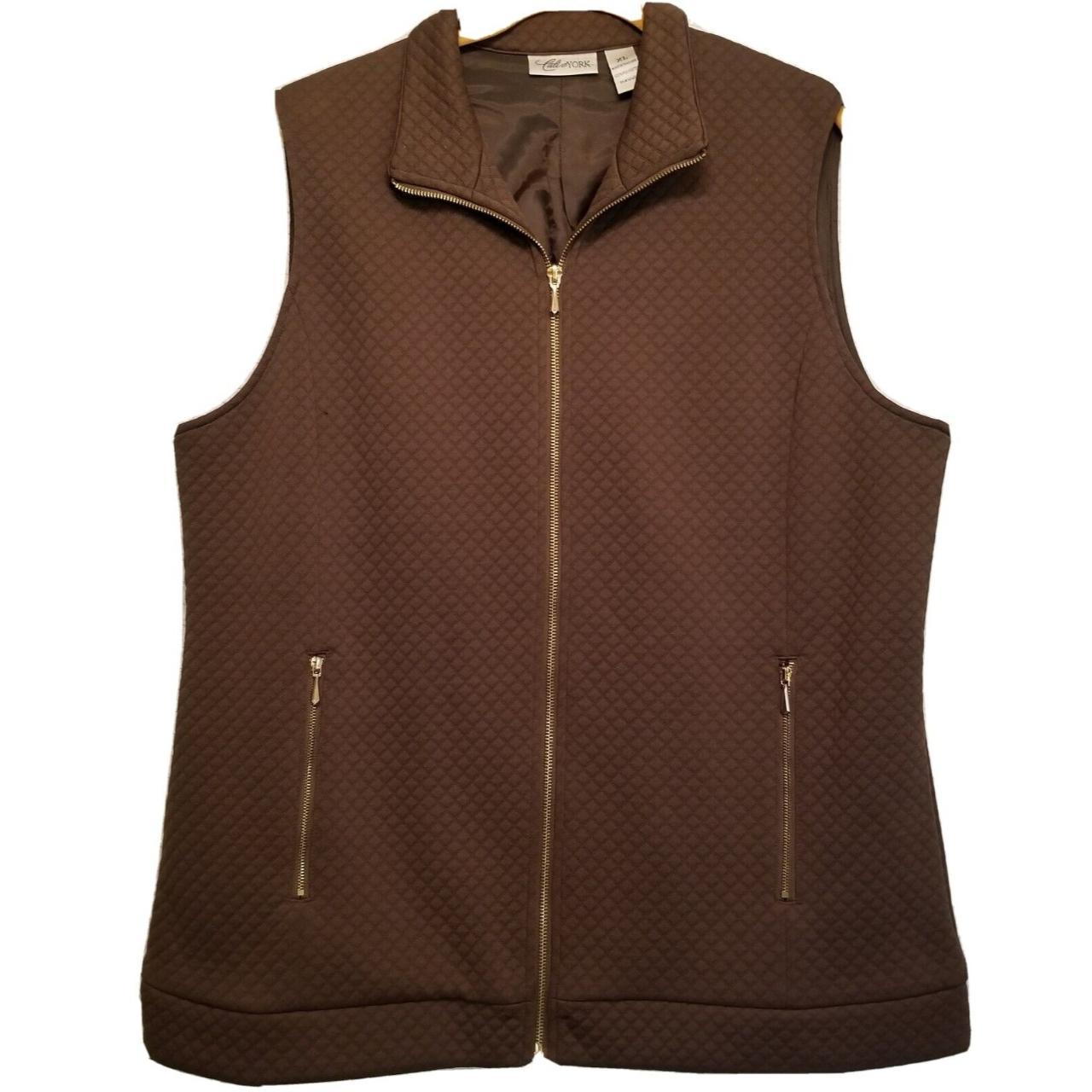 Cali And York Quilted Size XL Brown Full Zip... Depop