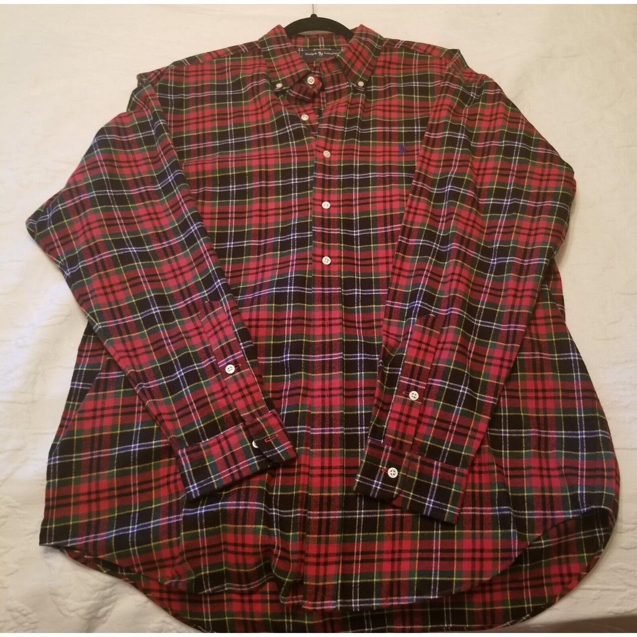 Ralph Lauren Mens Blake Large Plaid Flannel... - Depop