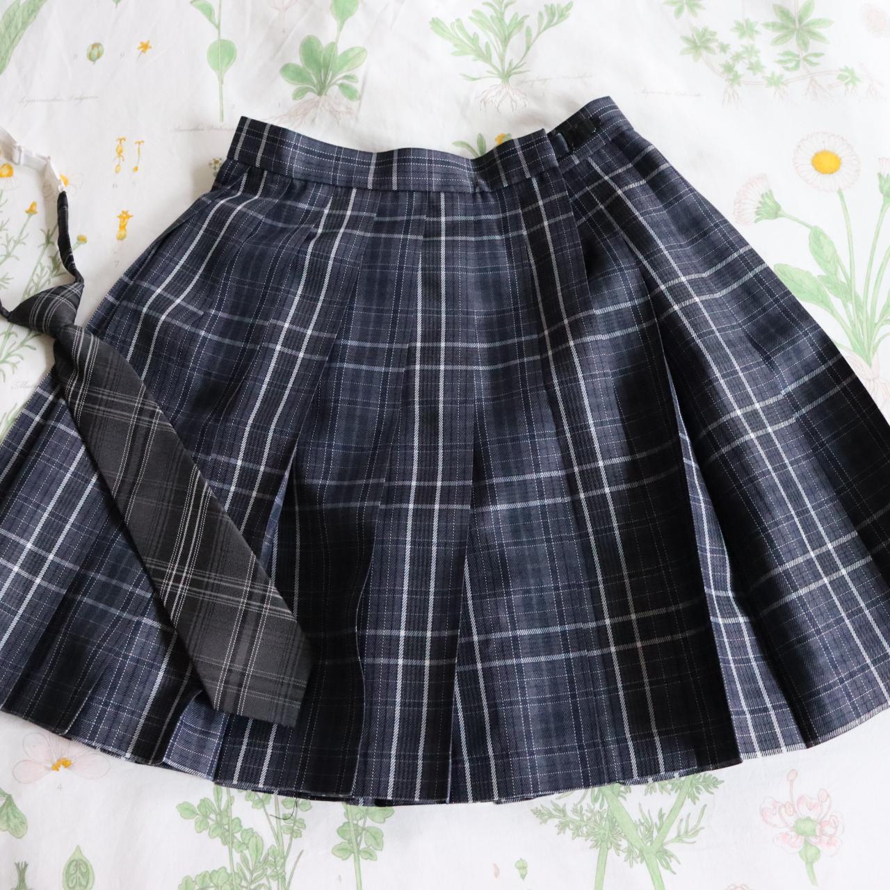 Plaid pleated skirt set best sale