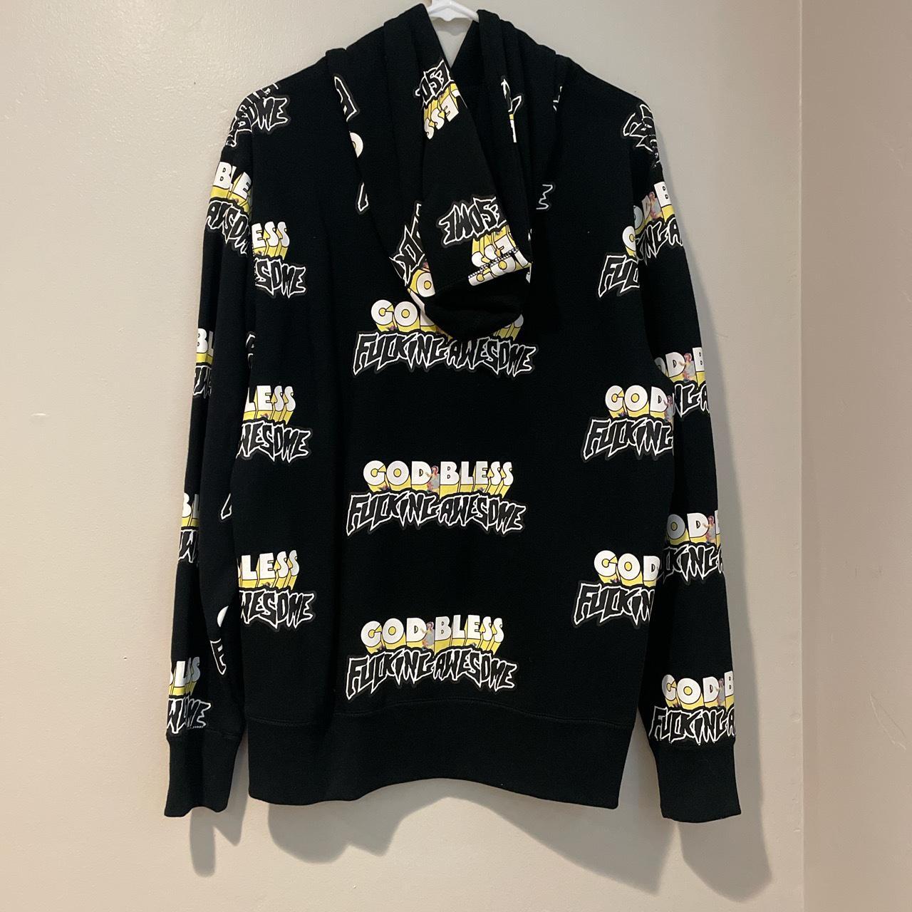 トップス Fucking Awesome Godbless Blue FA God Bless Fucking Awesome all over print | Depop
