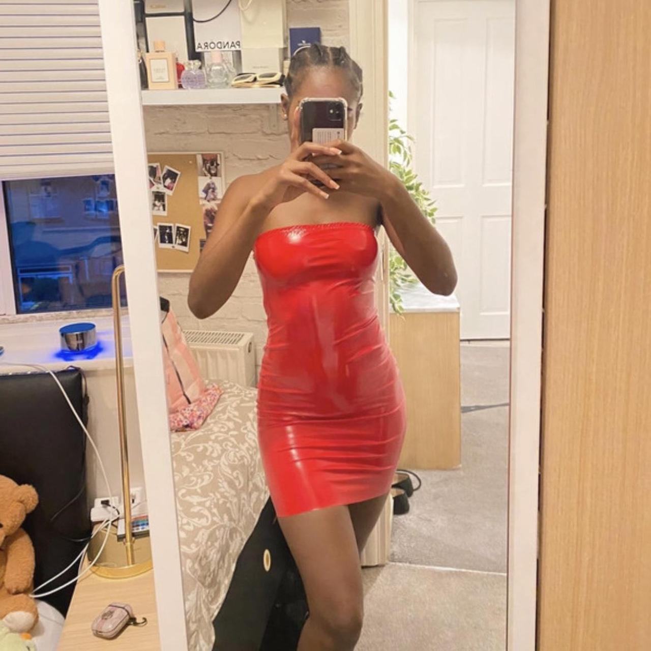 PrettyLittleThing Women's Red Dress Depop