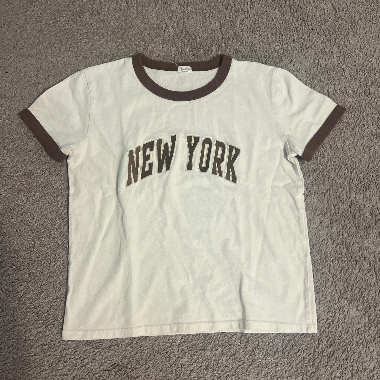 Thrifted New York y2k baby tee SIZE: doesn’t have... - Depop