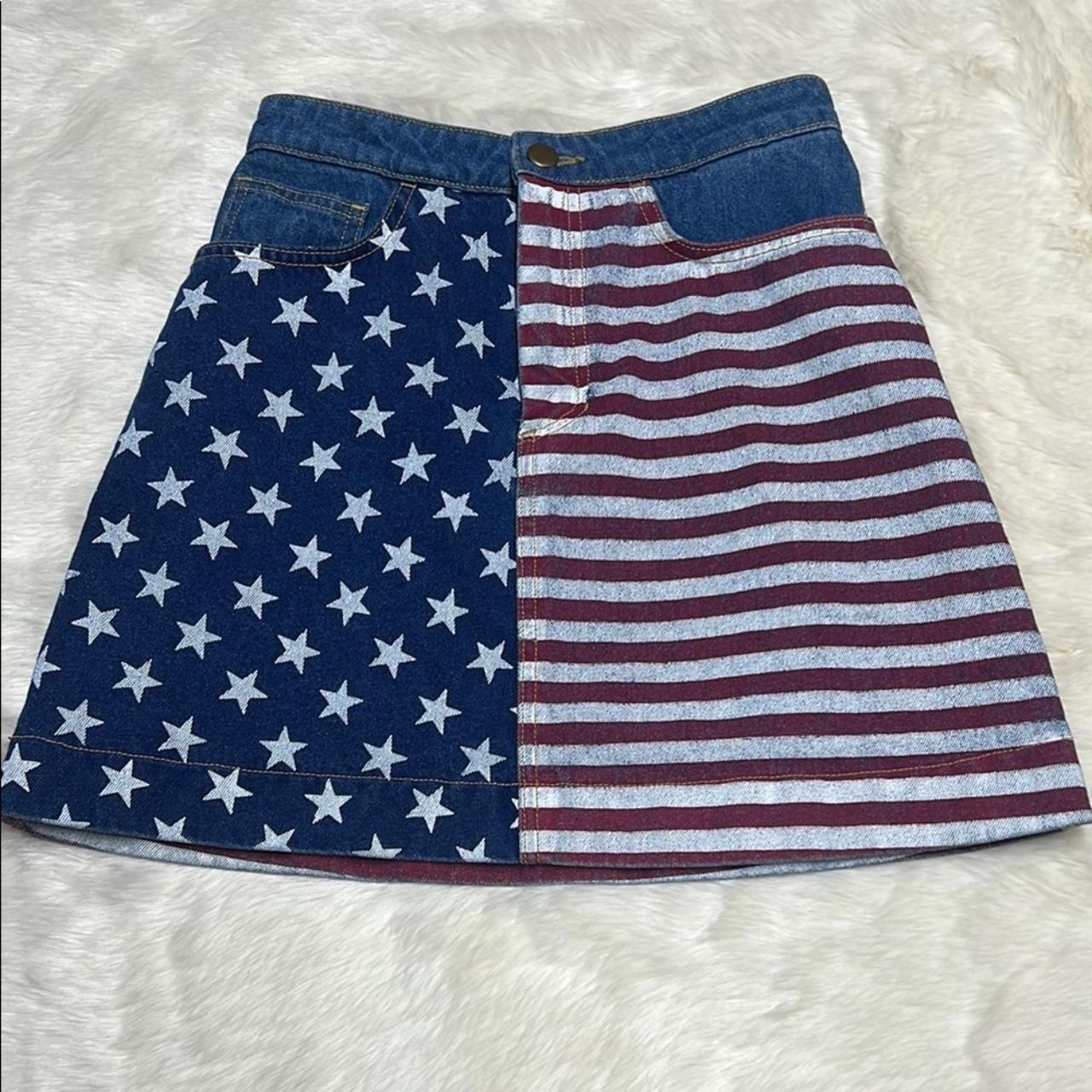 American Apparel Women's Mini Skirt Blue/Red XS – NWOT