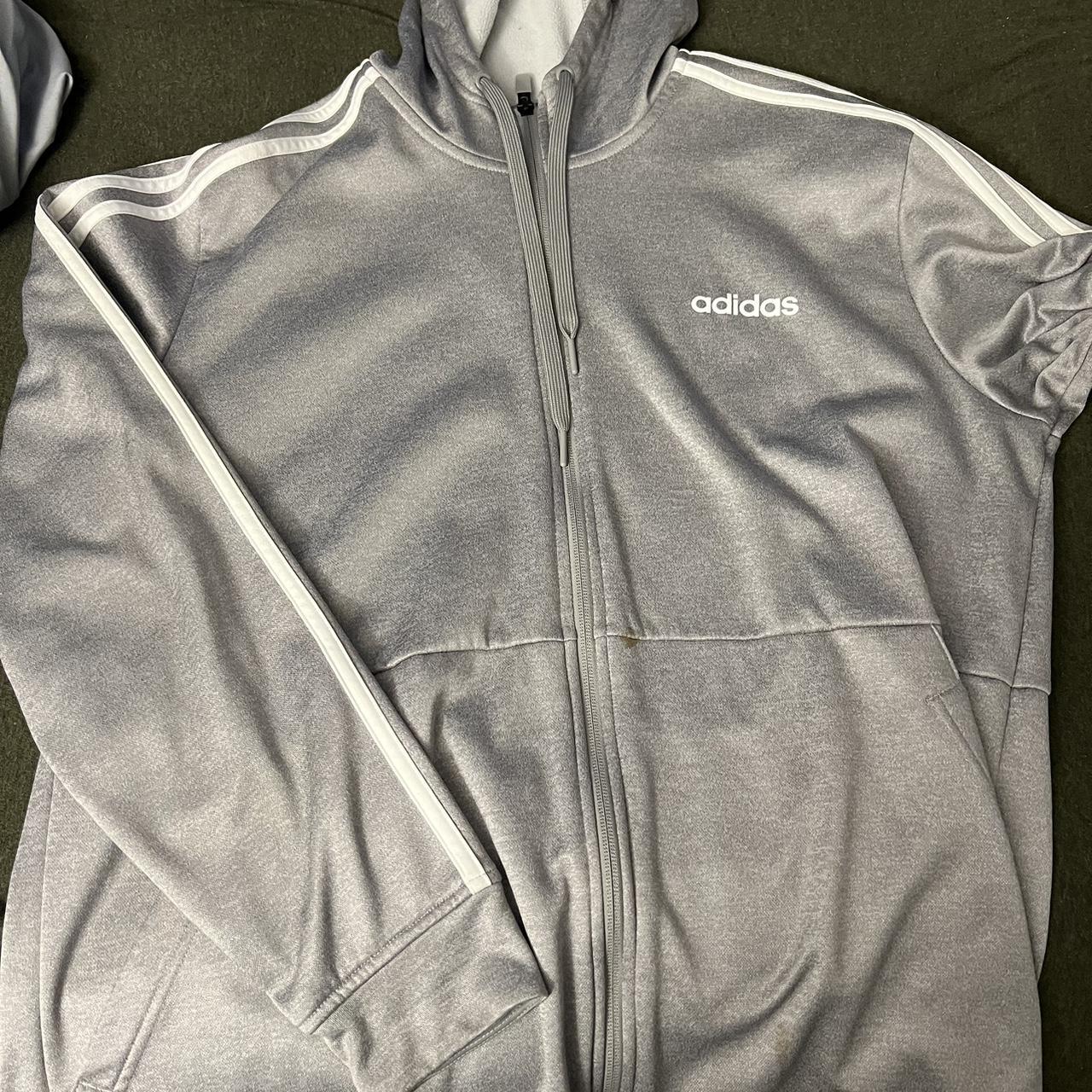 Adidas Men's Grey Jacket | Depop