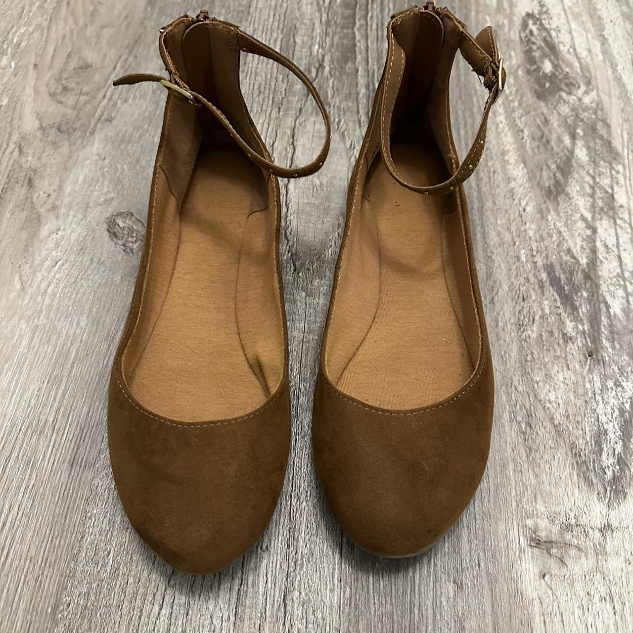 tan ballet shoes