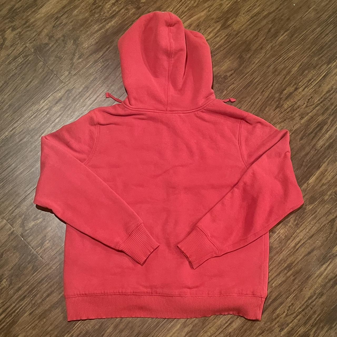 vintage 90s faded glory red sherpa hoodie size xl... - Depop