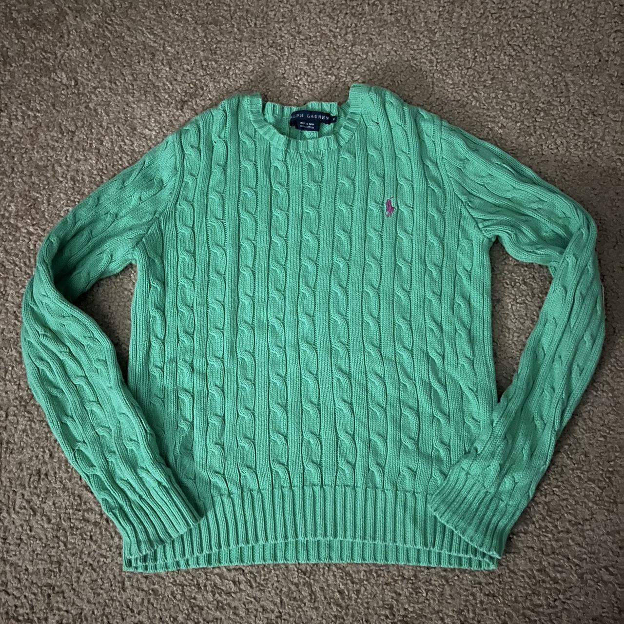 OPEN TO OFFERS! Mint Green Ralph Lauren sweater!... - Depop