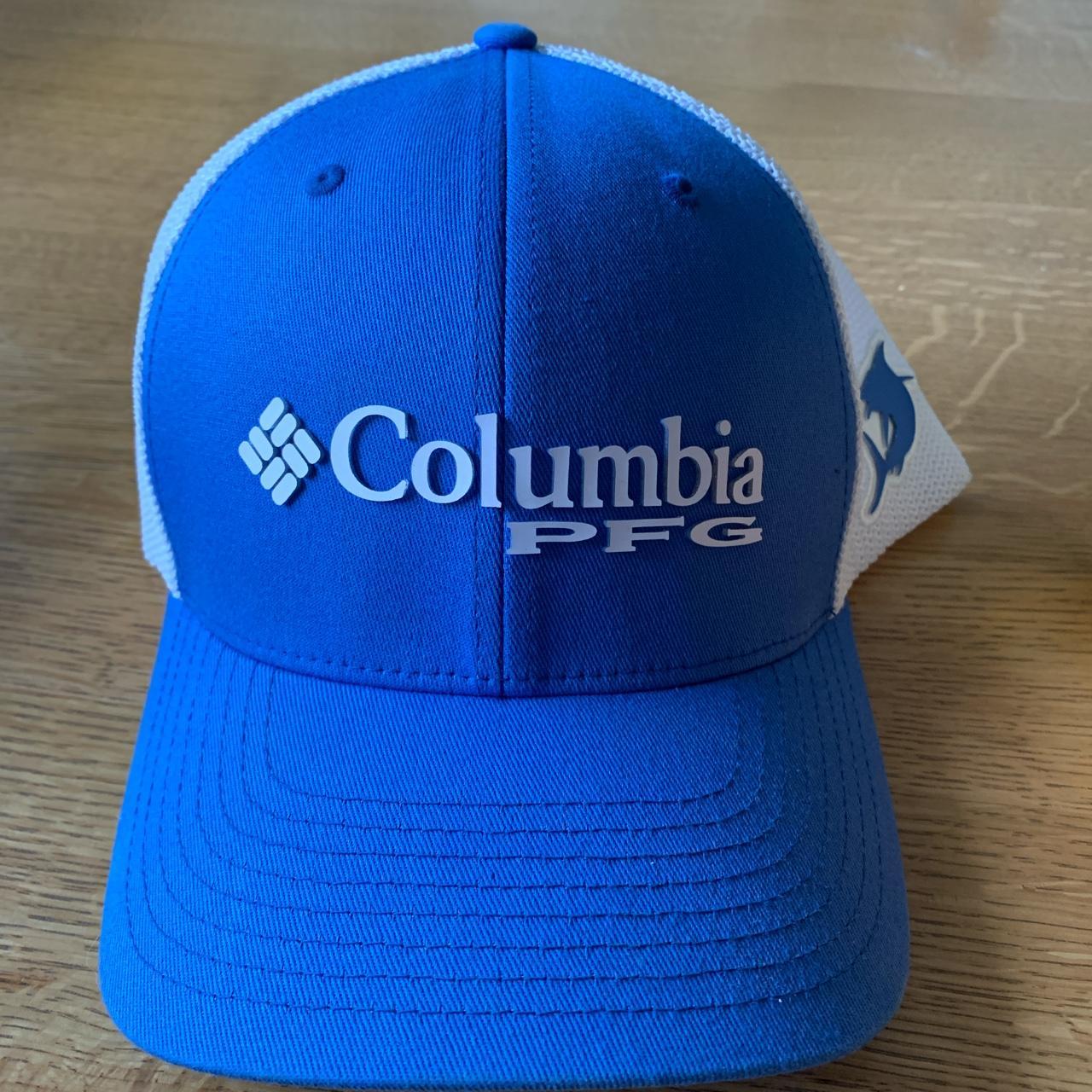 Columbia PFG Hat Cap Snap Back Gray One Size Mesh - Depop