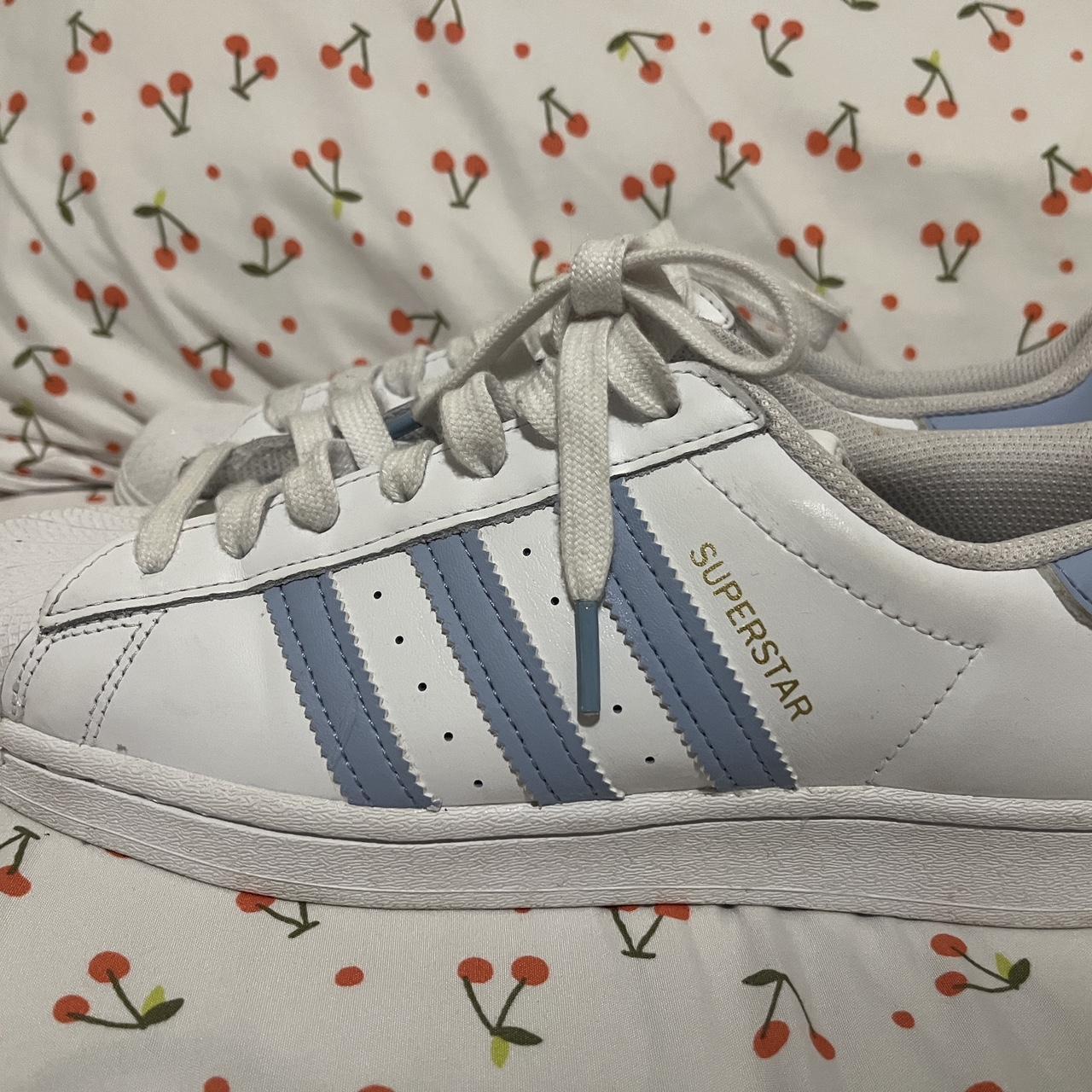 Adidas Super star Worn once Size:9 1/2 women’s 7... - Depop