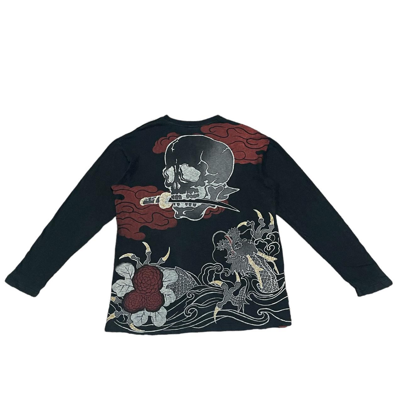 Vintage Japan Strange Heaven Overprint Sukajan Skull | Depop Vintage Japan Strange Heaven Overprint Sukajan Skull | Depop