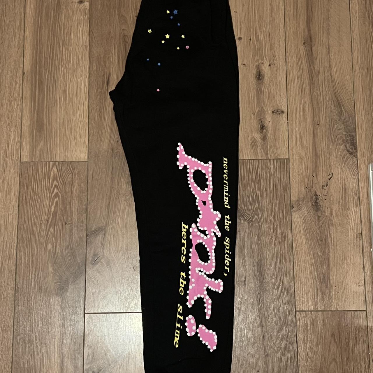 -sp5der p*nk V2 joggers -size medium men’s... - Depop