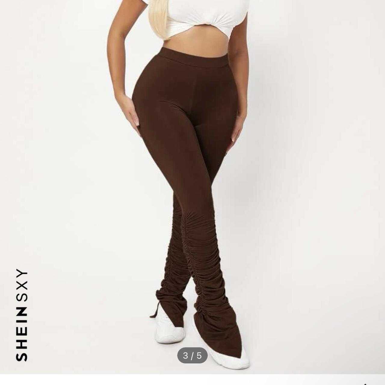 SHEIN SXY Solid High Waist Stacked Leggings