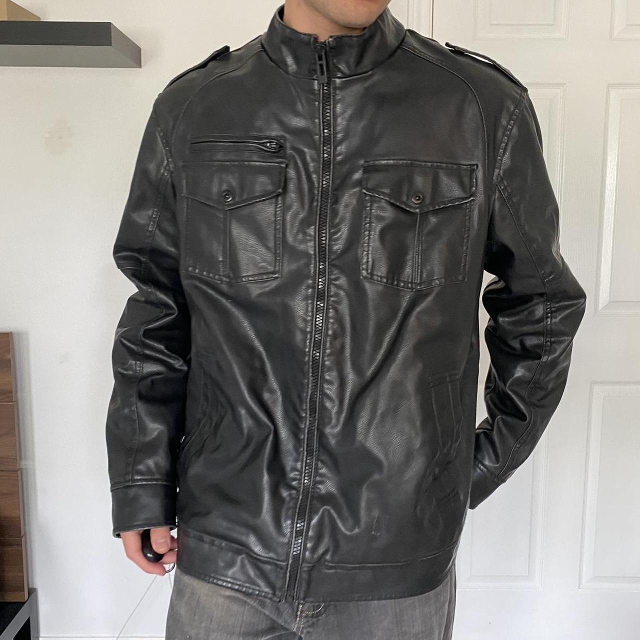 faded glory faux leather jacket