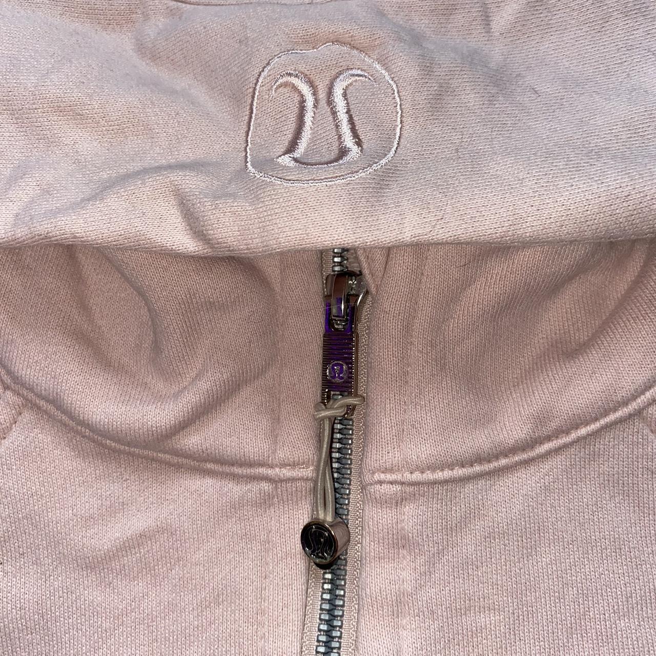 LuluLemon Pink Oversized Half-Zip Hoodie Scuba Size S/M - Depop