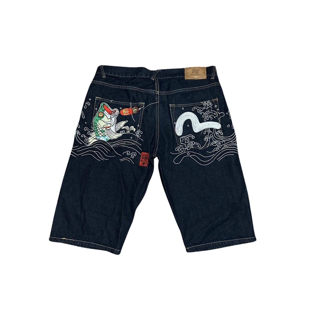 NEW EVISU DENIM SHORTS MENS good 38