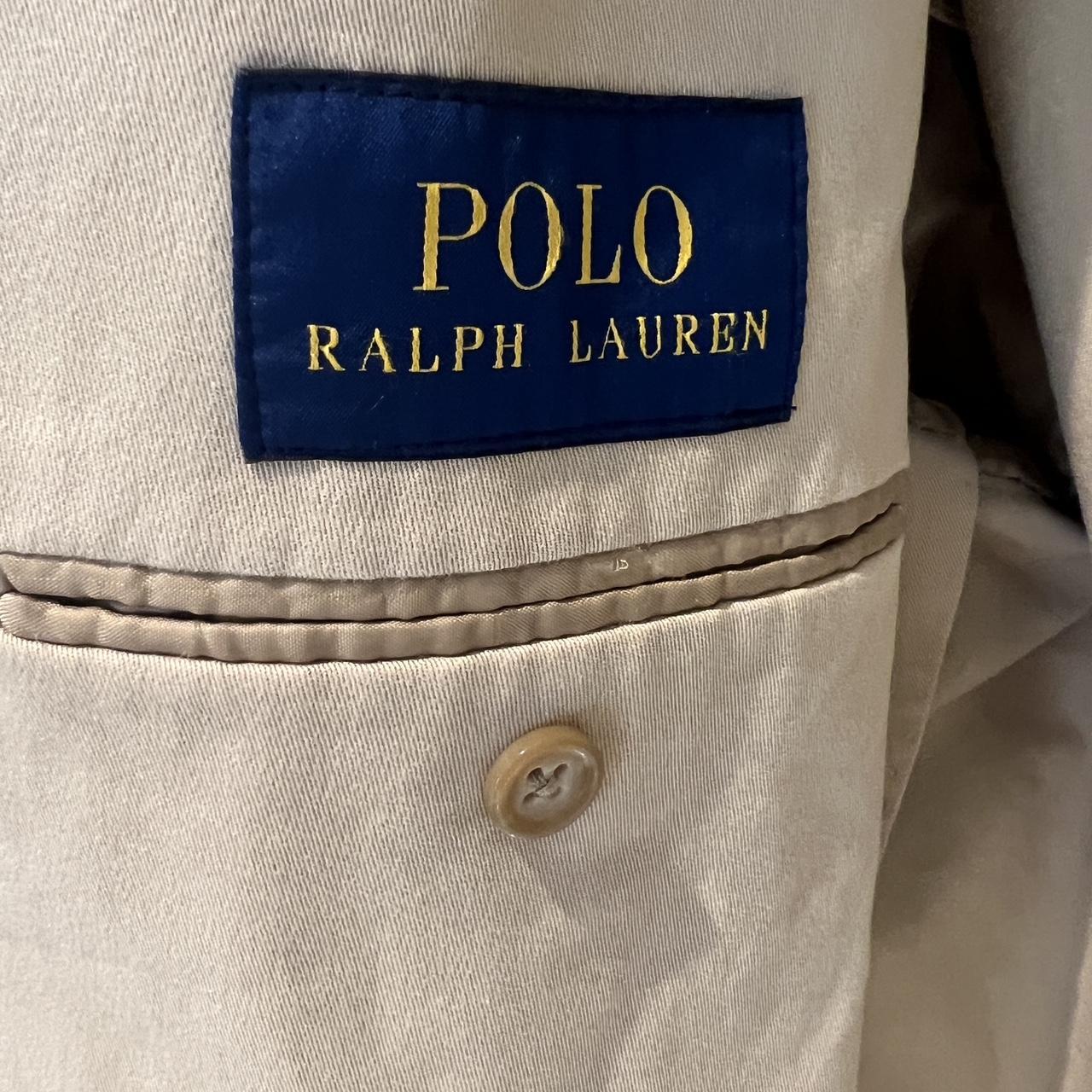 Polo Ralph Lauren Men's Tan and Cream Jacket | Depop