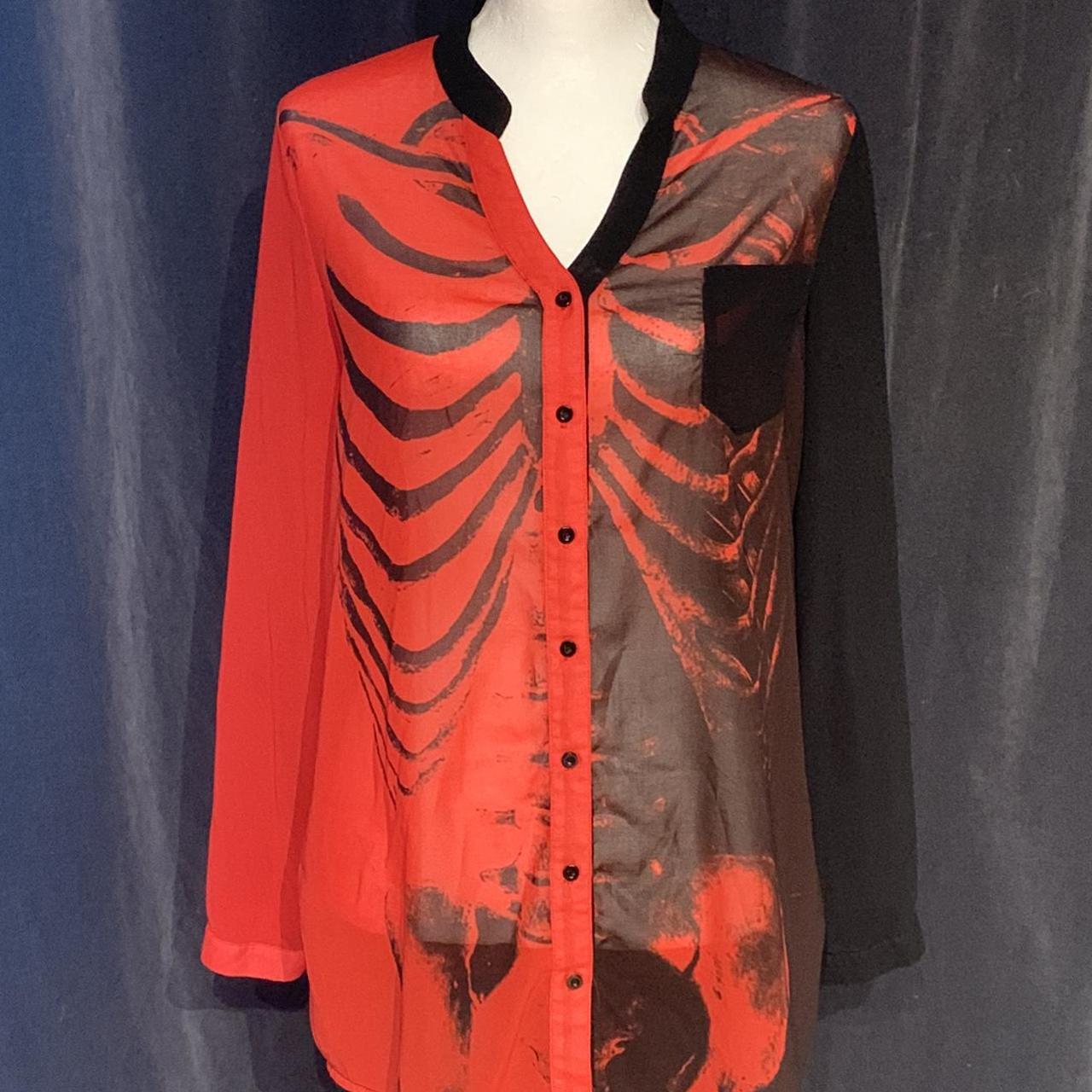 Iron Fist Women's Red and Black Blouse (2)