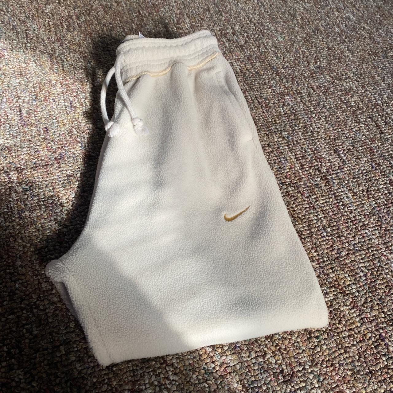 Nike Women's Cream and Gold Joggerstracksuits Depop