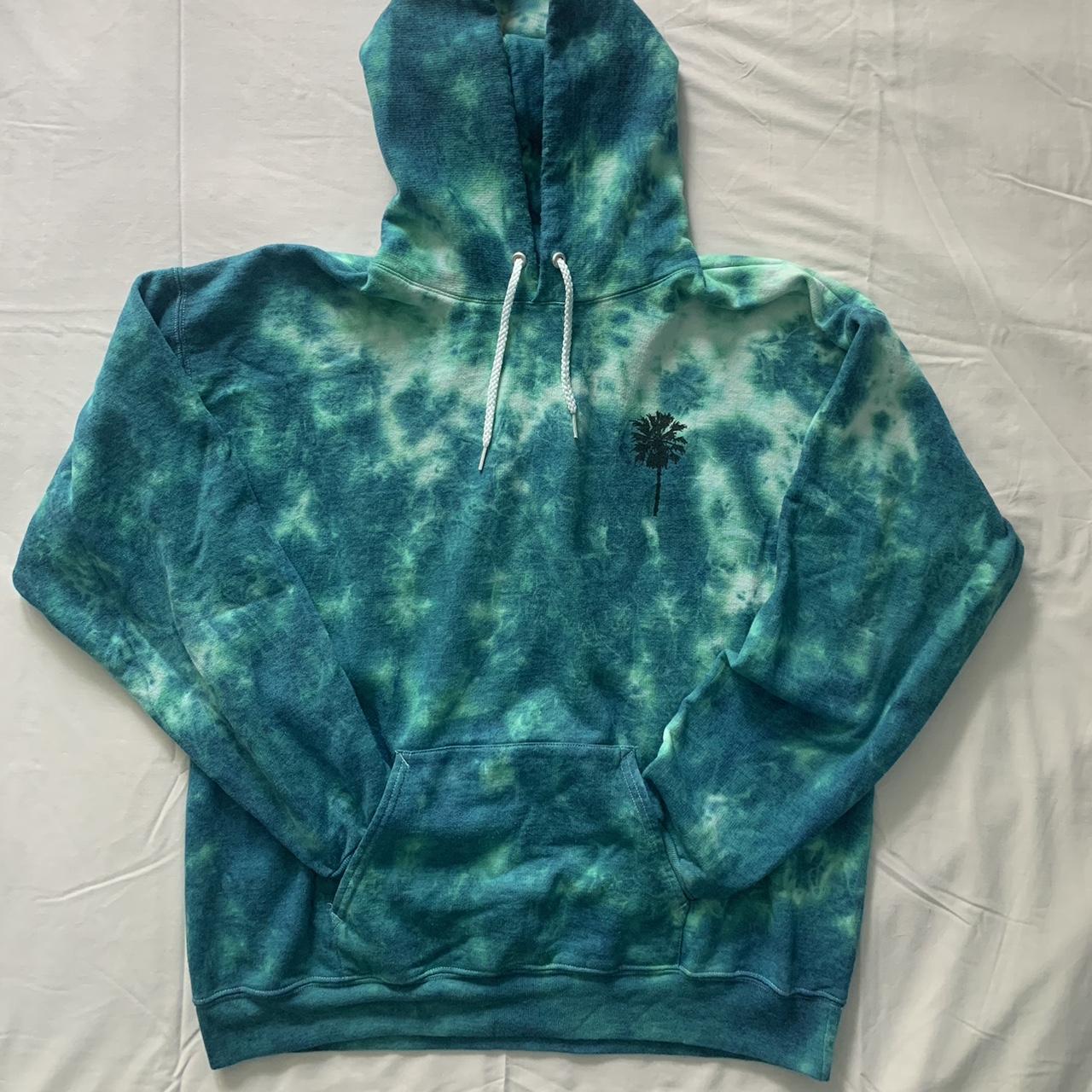 Artist union clothing co blue tie dye hoodie hot sale