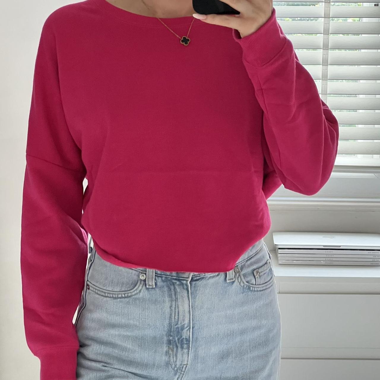 H&m Sweatshirt Oversize Jumpers Ladies Primark Pink Cropped Jumper