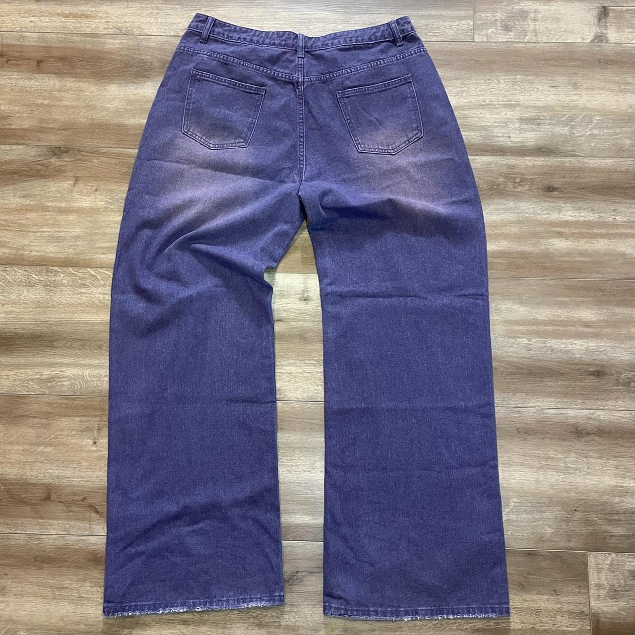 Super baggy purple faded jeans Fits 34x32 Nice... - Depop