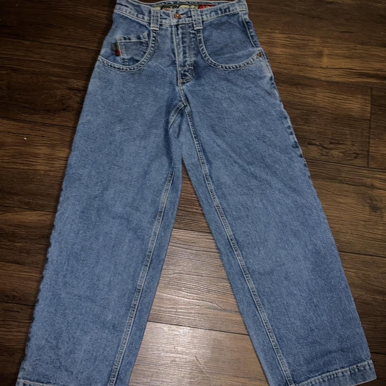 “The Low Down” Jnco jeans, Blue, Green Jnco... - Depop