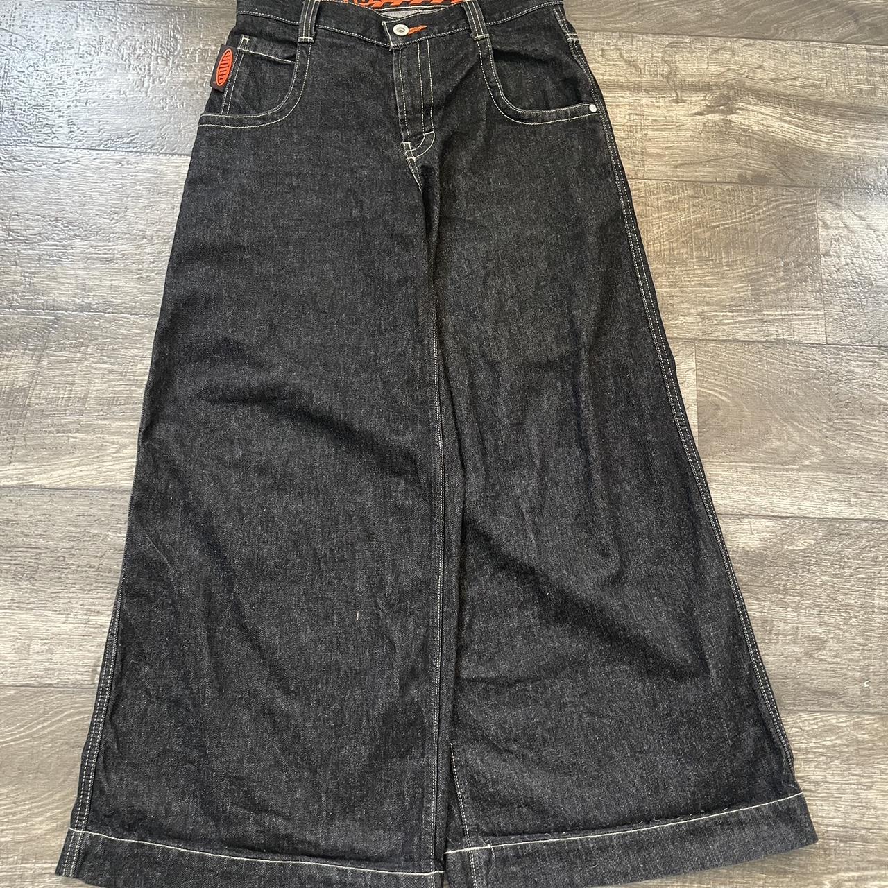 JNCO Men's Black and White Jeans | Depop