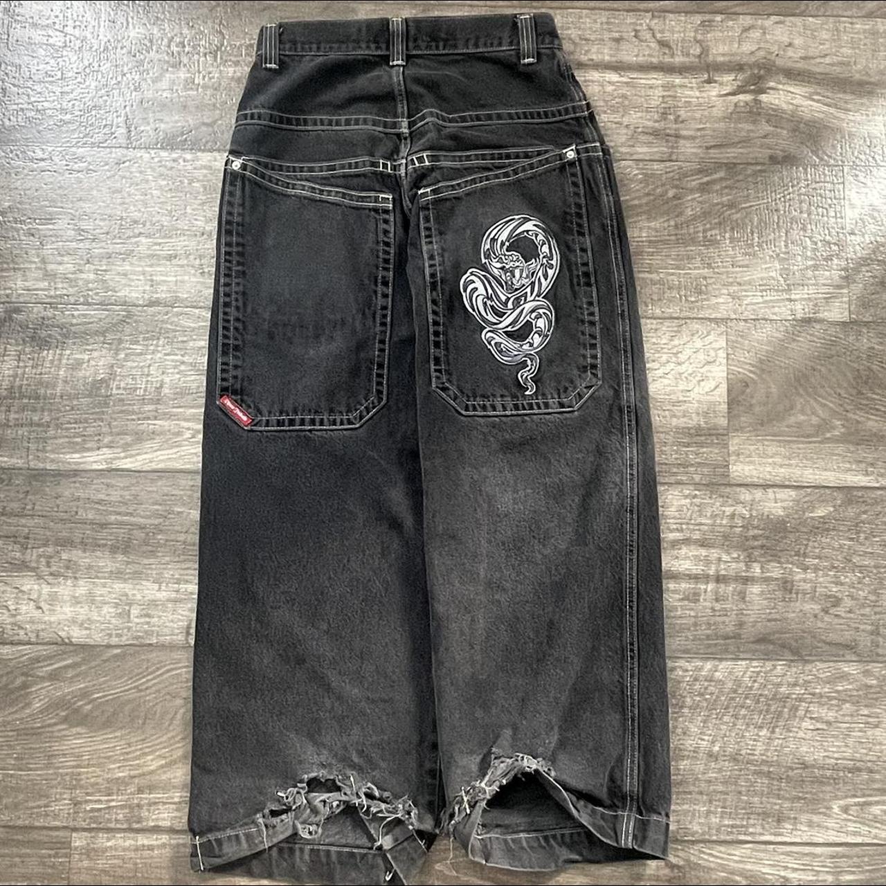 Jnco jeans tribal snake size 30x30 heel drag which... - Depop