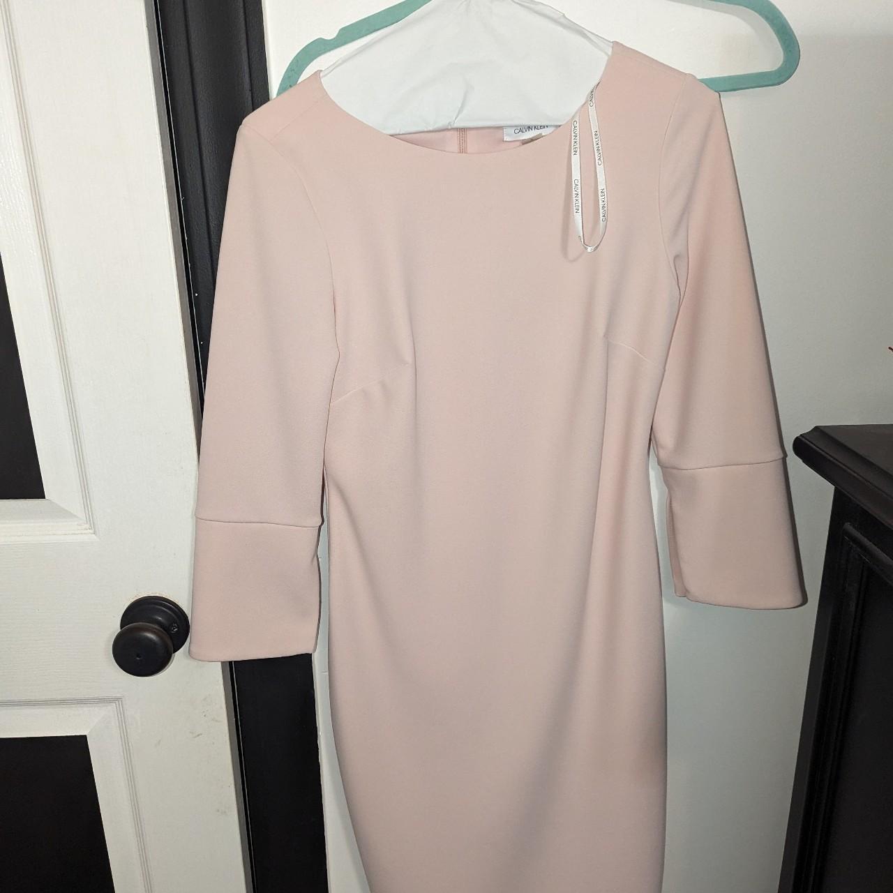 NWOT size 2 pink Calvin Klein dress. light pink