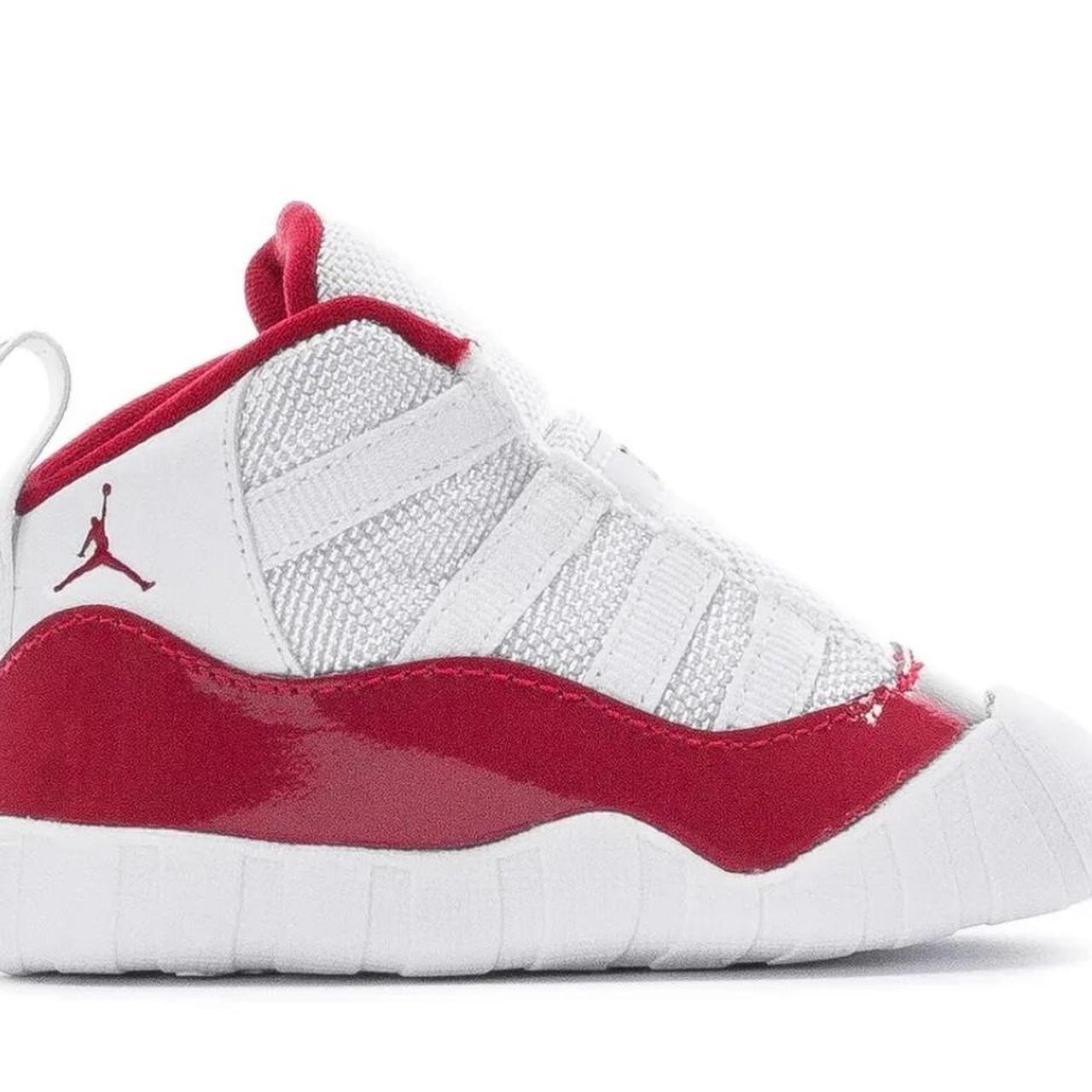 Jordan 11 Crib Bootie "Cherry" White/Varsity... Depop