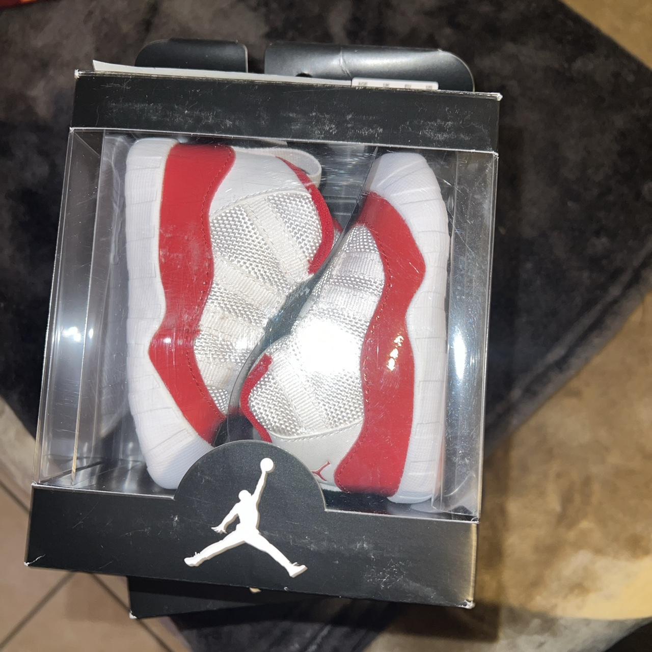 Jordan 11 Crib Bootie "Cherry" White/Varsity... Depop