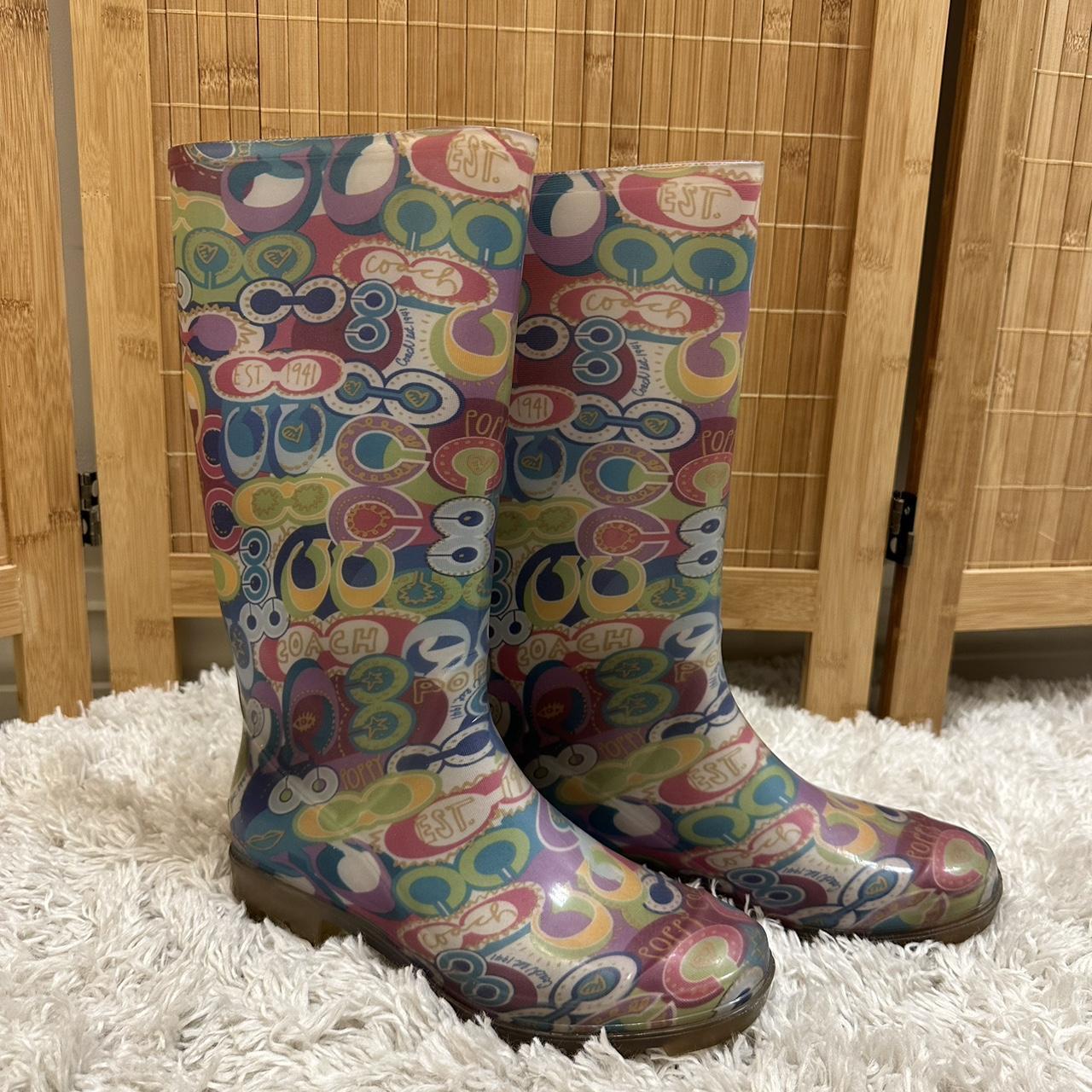 Coach rain boots size 7 best sale