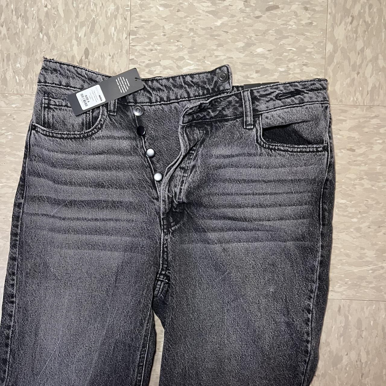 Fashion Nova Women's Black and Grey Jeans Depop