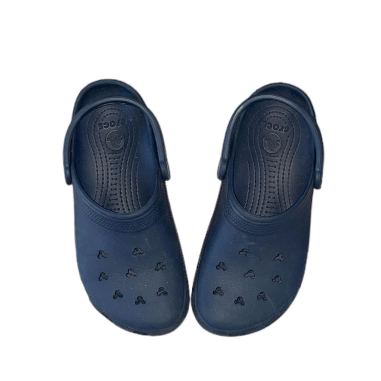 Croc Disney adult Mickey Mouse navy blue sandals... - Depop