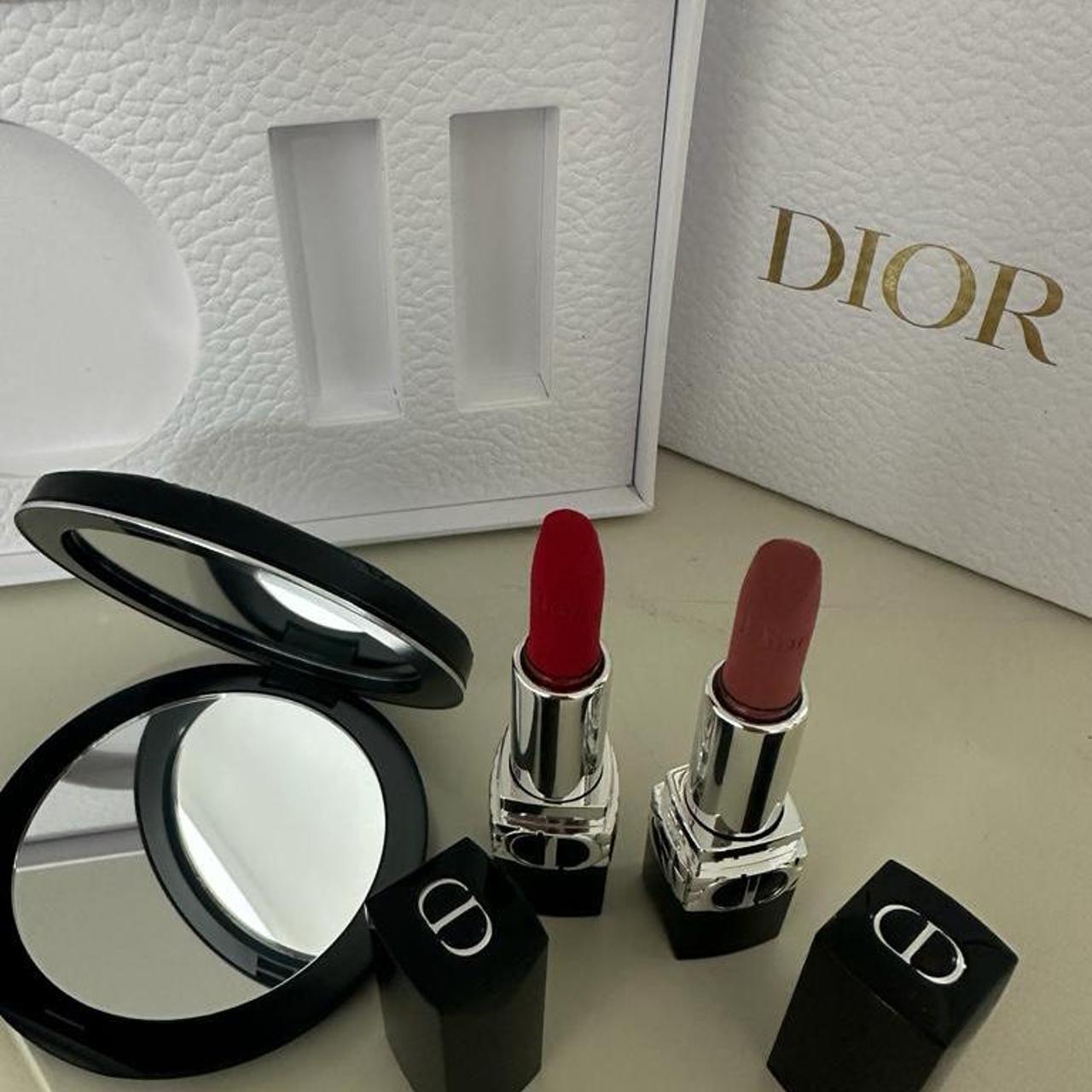 Christian Dior mirror and lipstick gift set.... - Depop