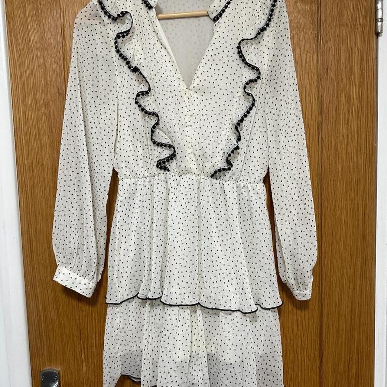 polka dot mini dress zara