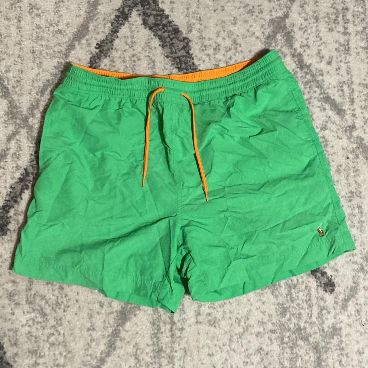 green and orange polo swimsuit men’s large 8/10... - Depop