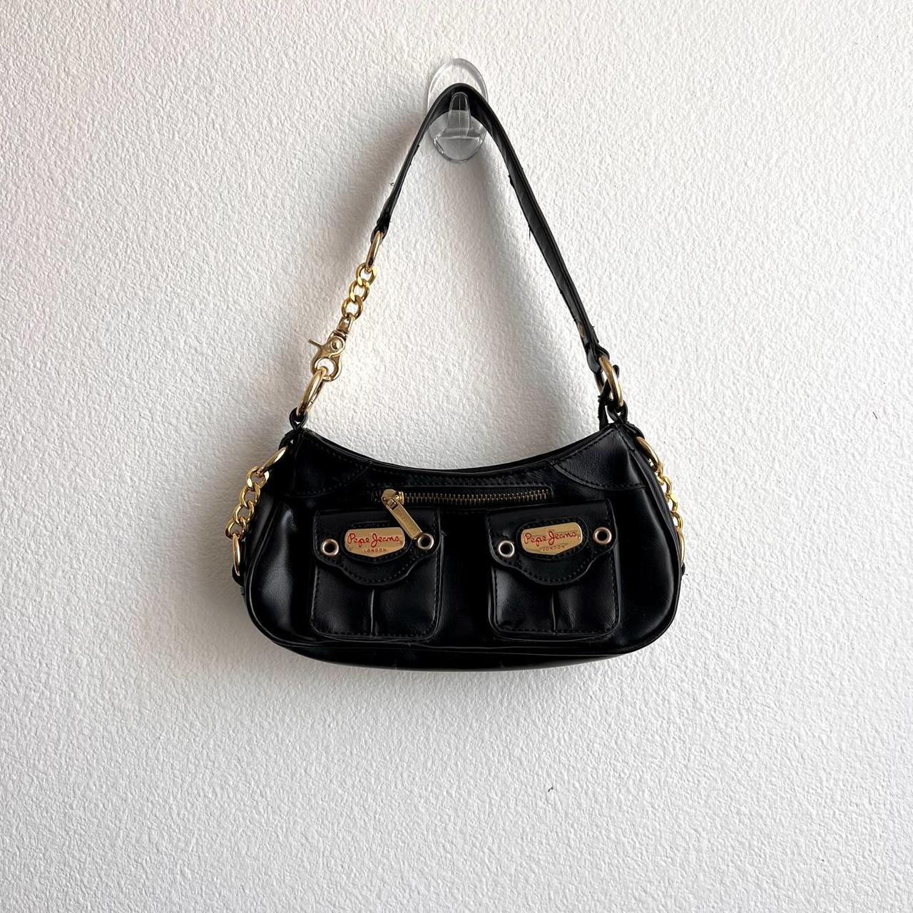 Pepe Jeans Women's Black and Gold Bag