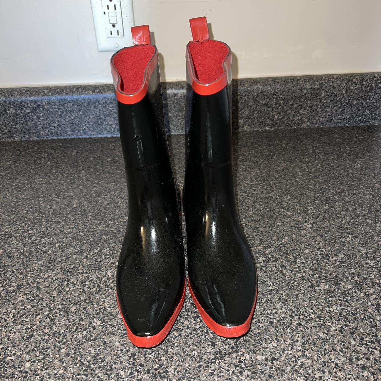 Nomad Black And Red Rain Boots ️🖤 Sad Too See Them... - Depop