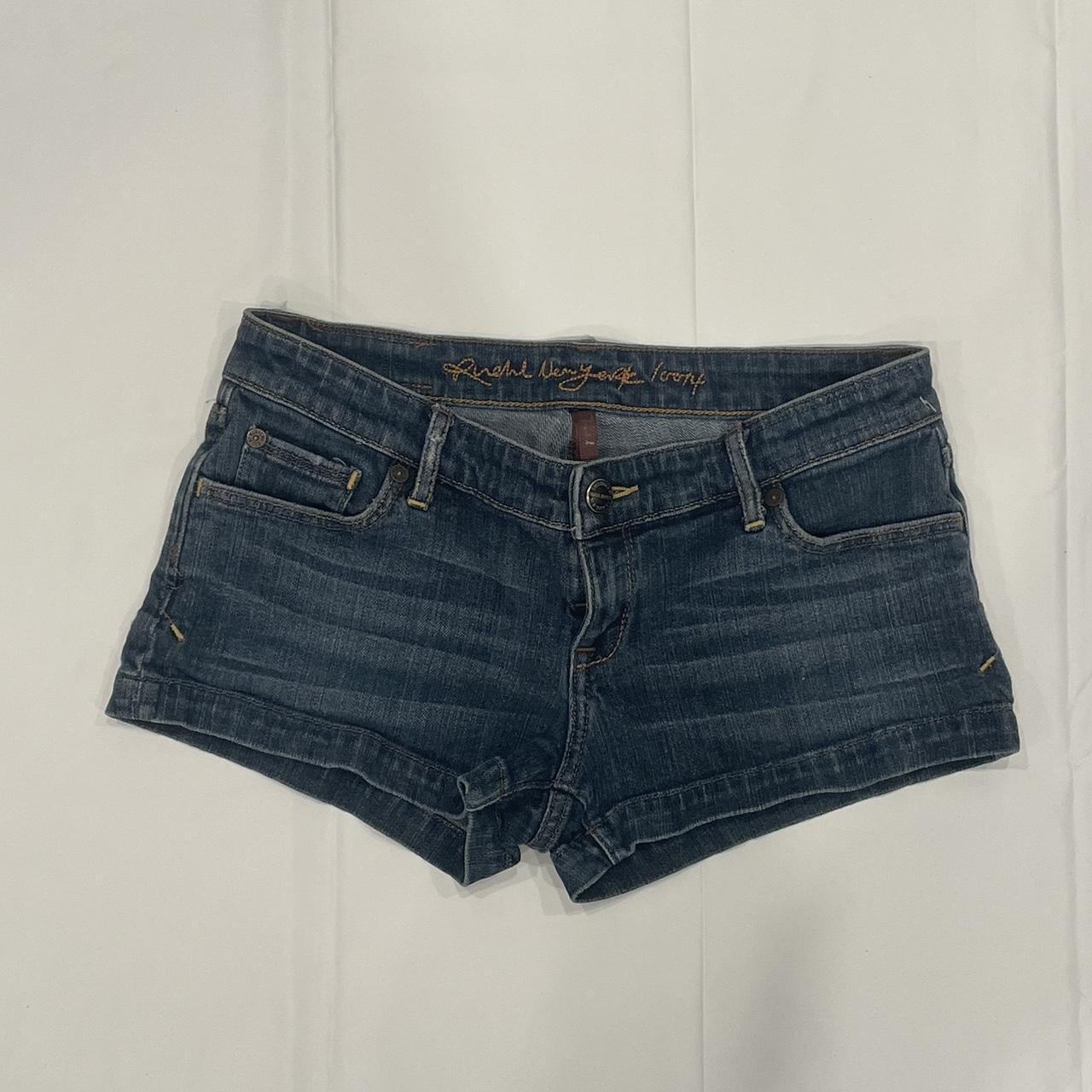 super cute low waisted shorts no size on tag but... - Depop