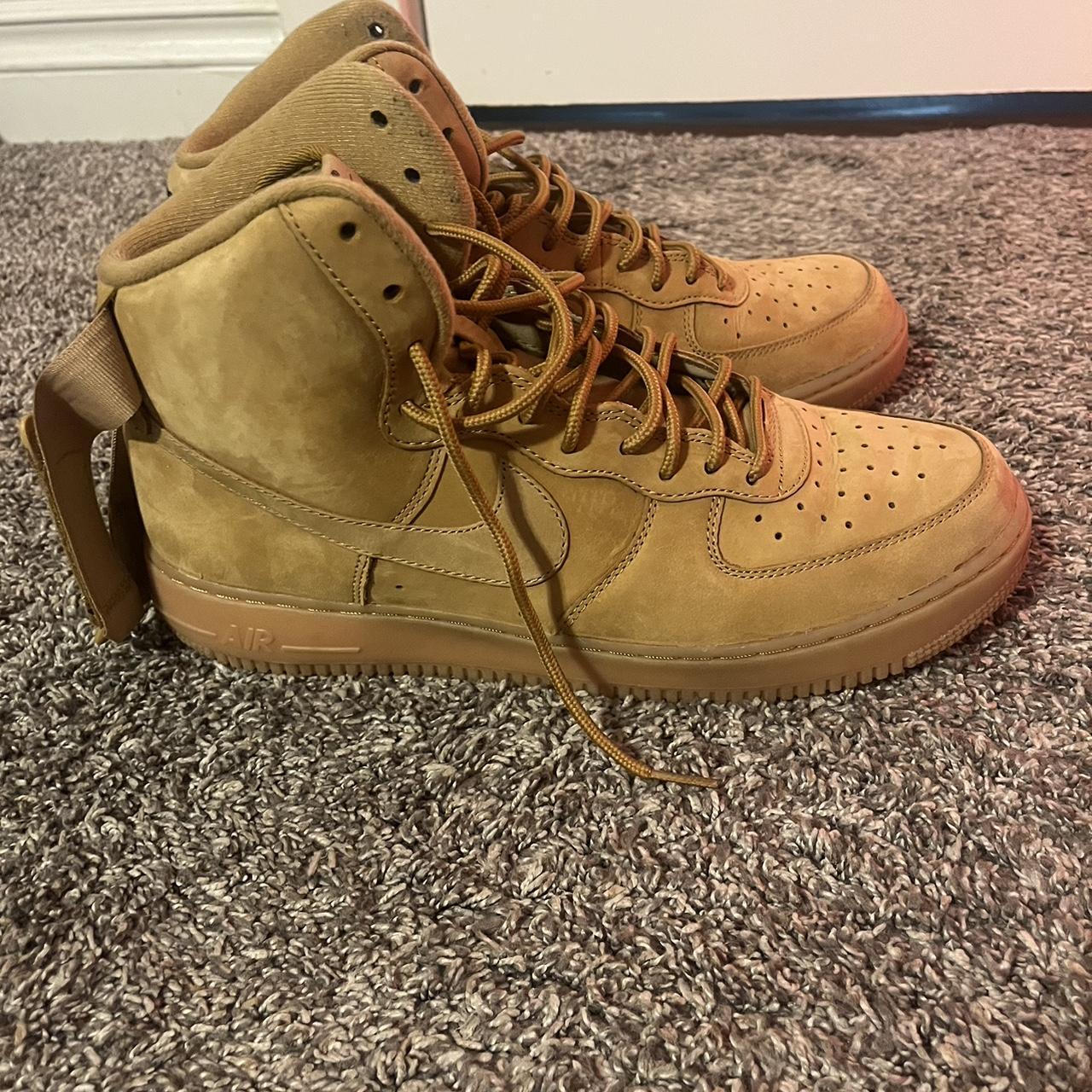 low top wheat air force ones