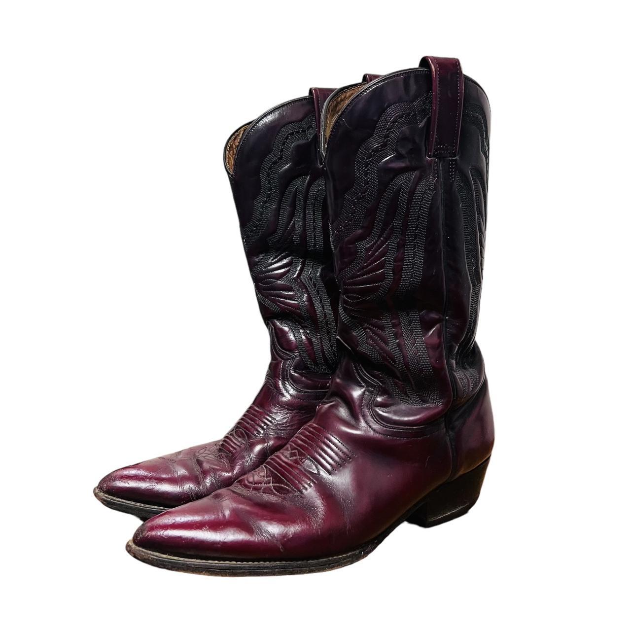 Men's Burgundy Boots Depop