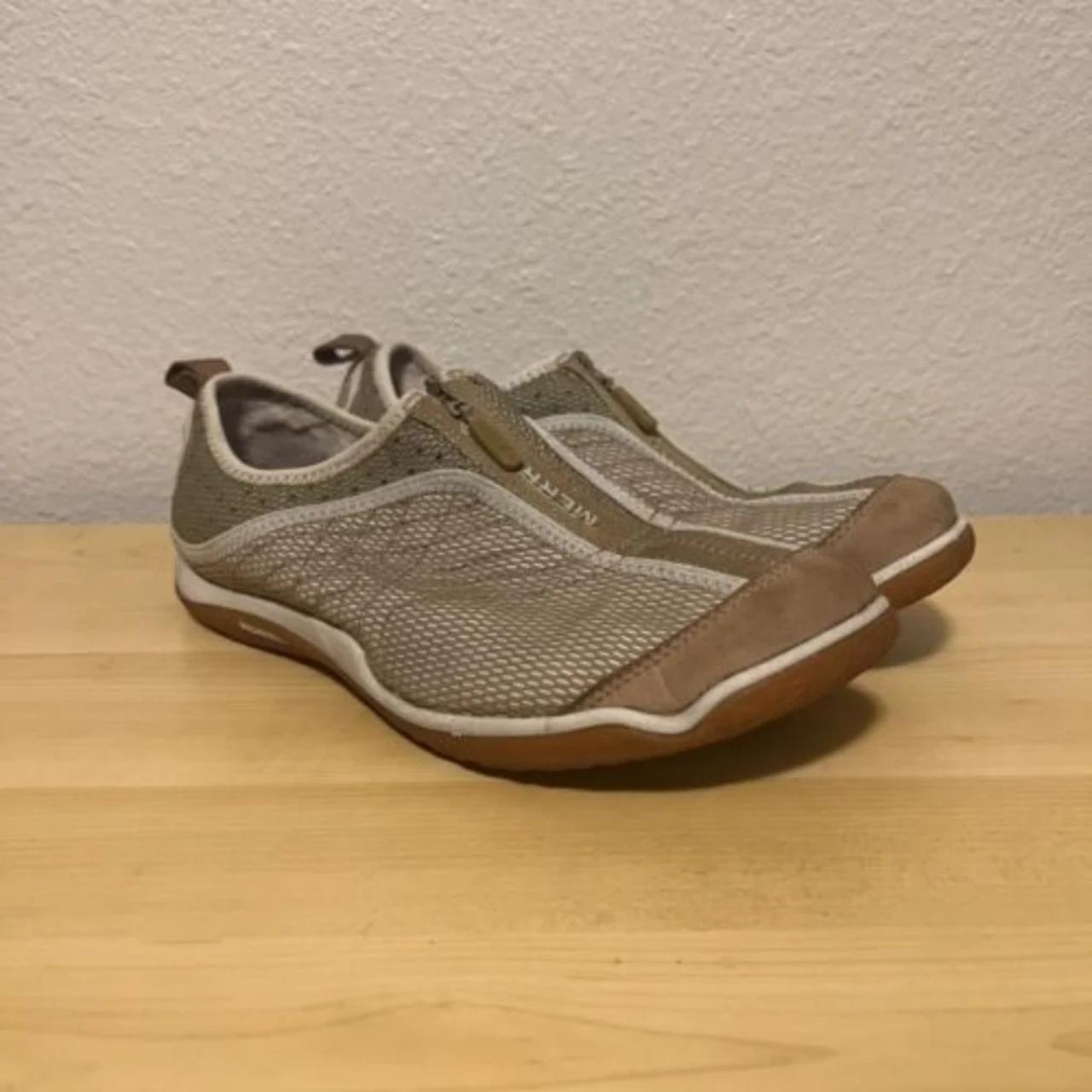 Merrell Lorelei Zip Deep Tan Slip On Comfort Shoe... - Depop