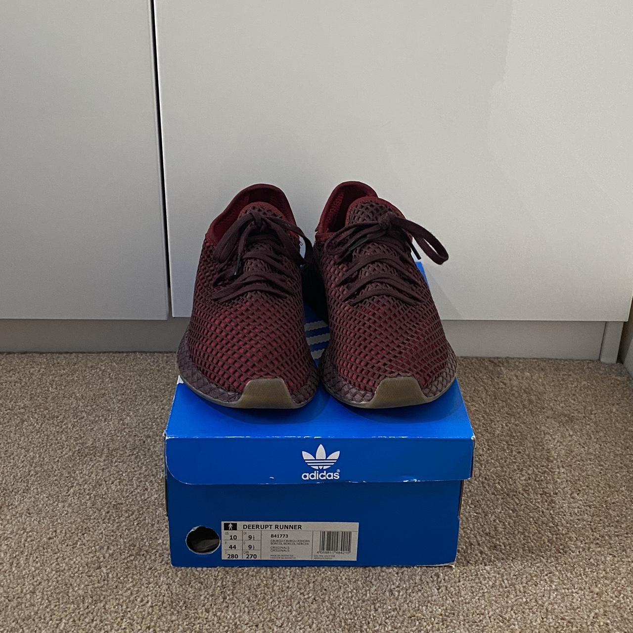 Adidas Originals Men's Burgundy and Red Trainers | Depop