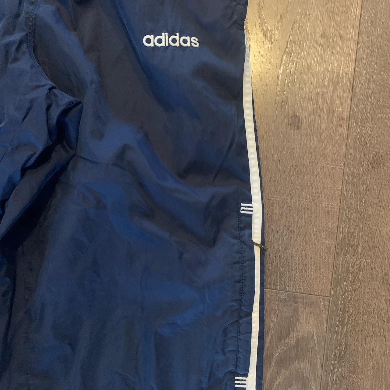 Vintage y2k adidas track pants. Has draw string on... - Depop