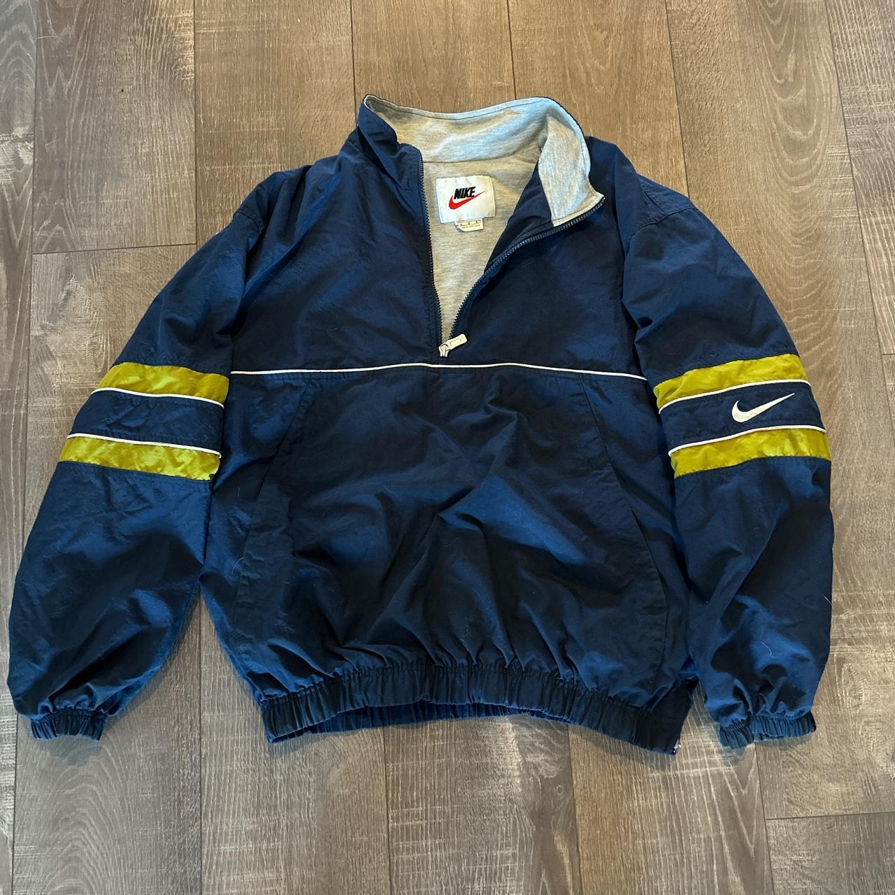 Vintage 90’s 3/4 zip up lined Nike jacket. Super... - Depop
