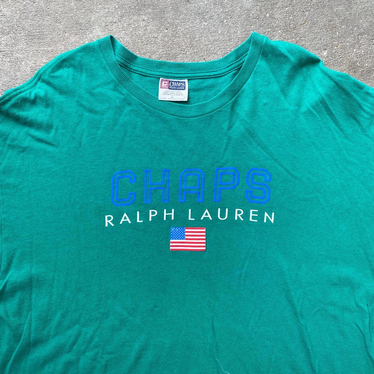 Chaps Men's Green T-shirt | Depop