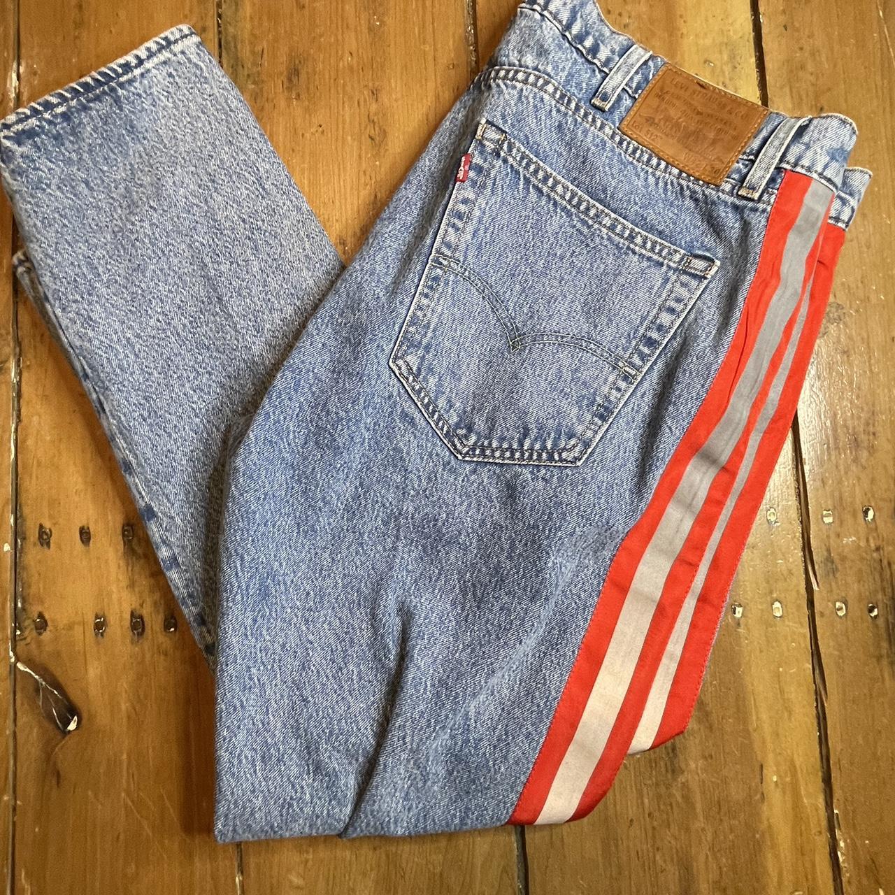 Levi's side shop tape jeans